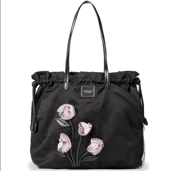 Victoria's Secret Handbags - Victoria’s Secret Flowered Embroidered Tease Gardenia Tote